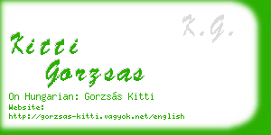 kitti gorzsas business card